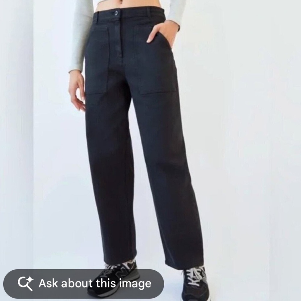 Aritzia Wilfred Free Black High Waisted Modern Utility Pants